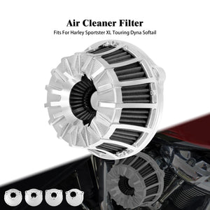 Filtre à Air Chromé - Harley-Davidson Touring, Road Glide FLHR, Softail, Dyna, Fat Boy, Sportster XL 883/1200 – photo 1/10