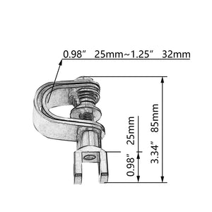 Repose-pieds highway avec colliers de fixation 25-32mm pour barre de protection moteur - Harley-Davidson Touring, Dyna, Softail, Sportster – photo 2/6