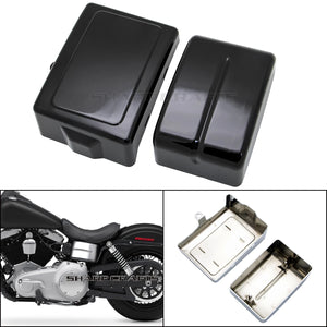 Caches latéraux de batterie pour Harley Dyna - vue 1