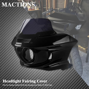 Carénage de Phare Avant pour Harley Softail 2018+ et Low Rider ST/EL Diablo 2022-2025 - vue 1