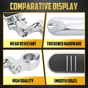Repose-pieds passager réglables à 360° pour barre de protection - Harley Sportster, Touring, Softail, Dyna et autres marques – photo 4/8