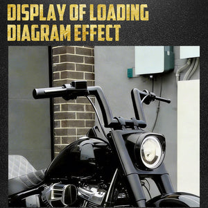 Guidon relevé 10 pouces en acier pour Harley-Davidson Sportster, Dyna, Softail, Touring – photo 2/6