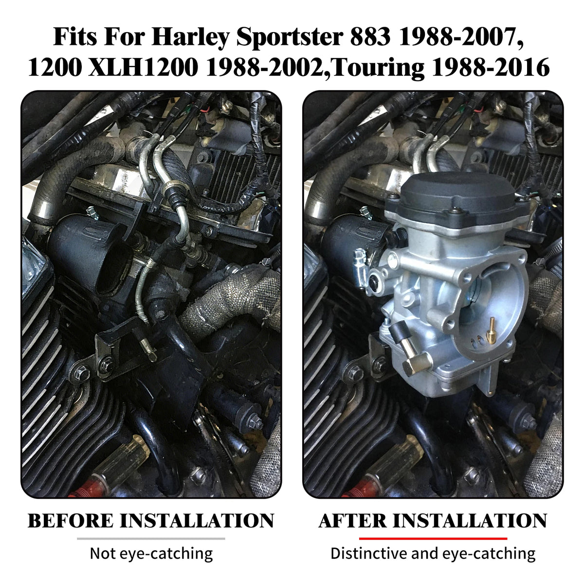 Carburateur CV40 en aluminium pour moteur Harley-Davidson - vue 2