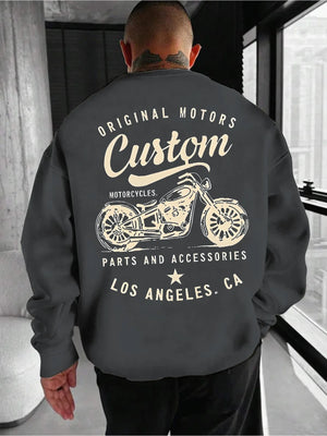 Sweatshirt oversize imprimé moto vintage - vue 3