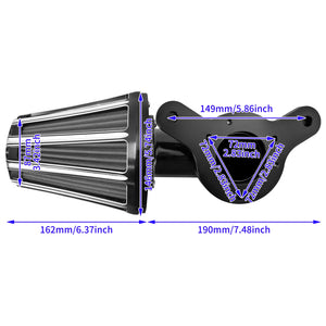 Filtre à air CNC noir et gris pour Harley-Davidson Dyna et Touring - vue 6