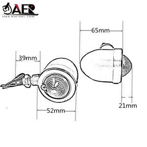 Clignotants bullet rétro pour Harley Sportster - vue 6