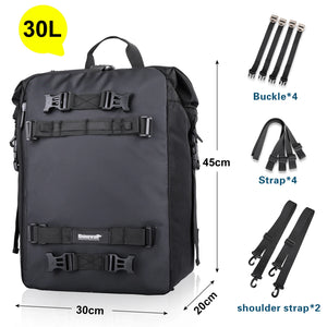 Sac de selle arrière noir Rhinowalk pour moto - vue 9