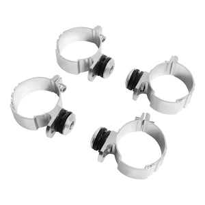 Colliers de fixation de pare-brise en aluminium argenté pour Harley Softail - vue 1