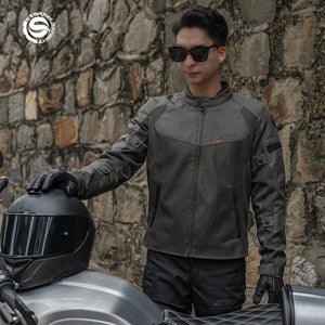 Blouson moto homme mesh respirant avec protections - vue - vue 2