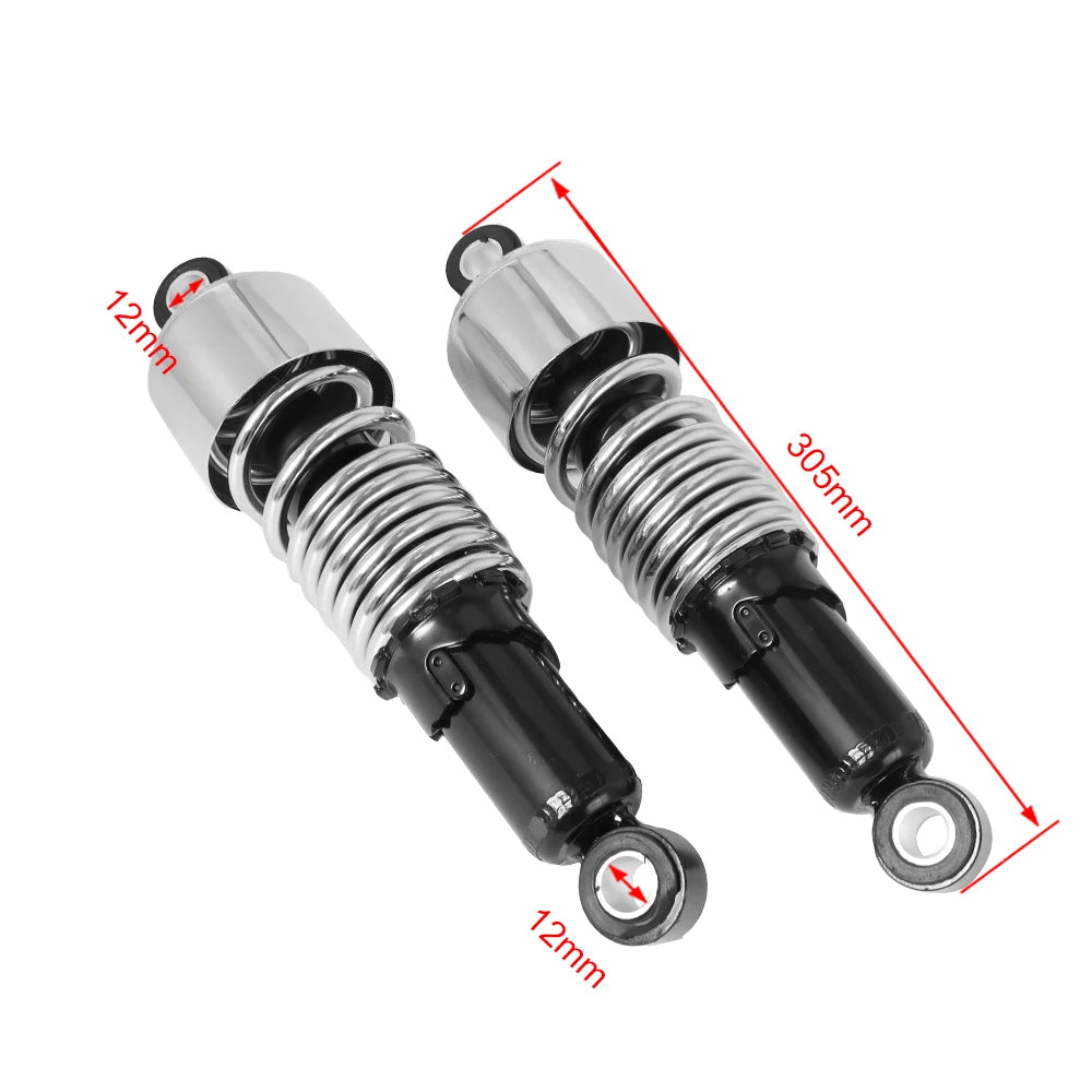 Paire d'amortisseurs arrière réglables 10,5" (267mm) pour Harley-Davidson Sportster/Touring