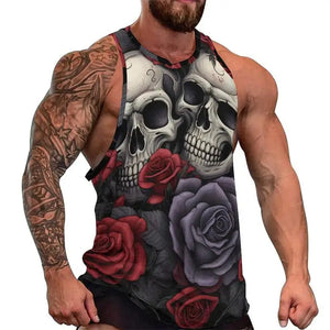 Débardeur crâne 3D oversize homme - vue 12