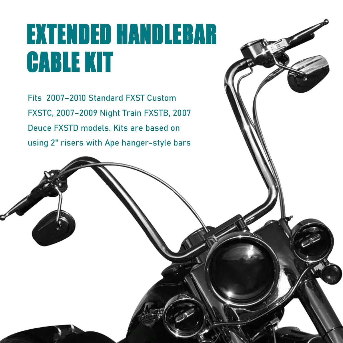 Kit de Câbles Rallongés pour Guidon - Harley-Davidson Softail 2007-2010 (Sans ABS) – photo 2/11