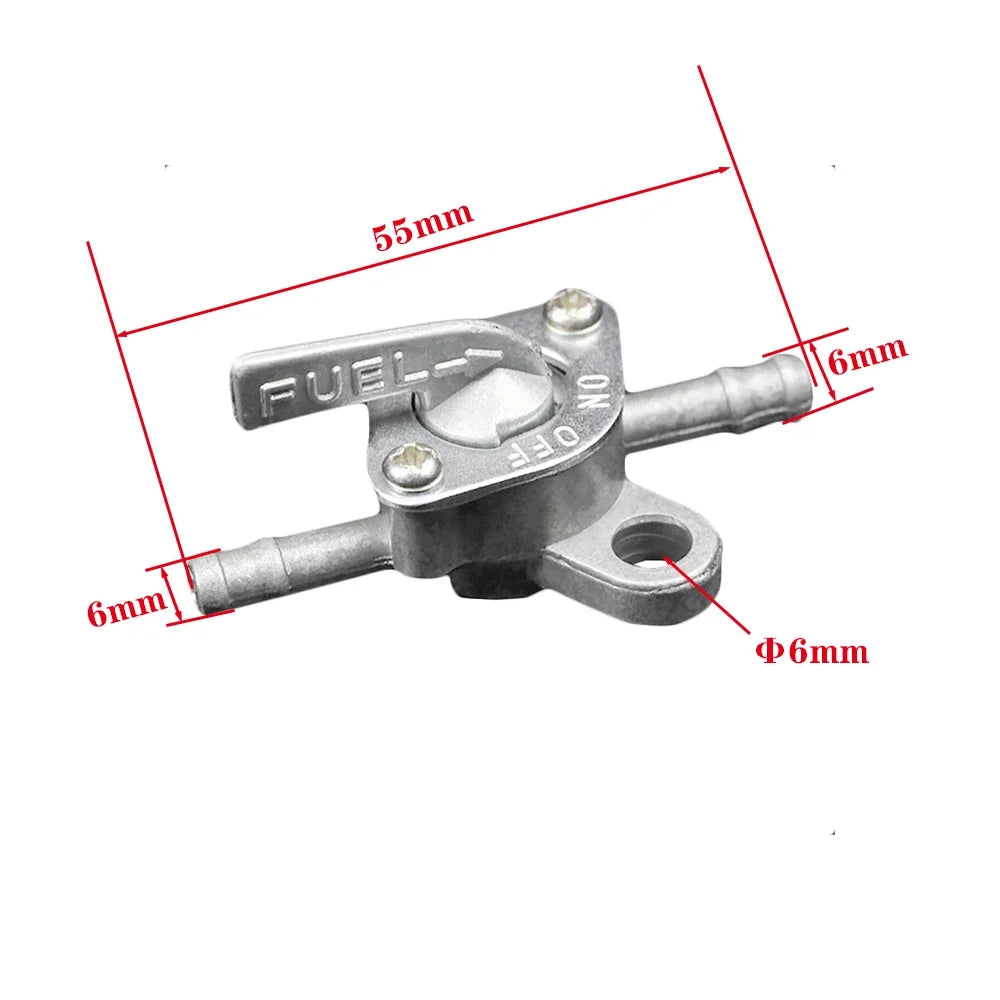 Robinet d'essence en ligne 6mm pour petites cylindrées (quad, pit bike, dirt bike)