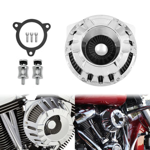 Filtre à air CNC chromé à cornet apparent pour moto Harley-Davidson - vue 9