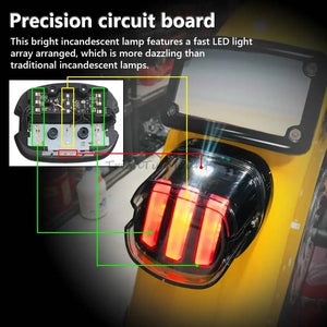 Feu arrière LED multifonction stop, clignotant et éclairage de plaque pour Harley Touring, Sportster, Softail - vue 4