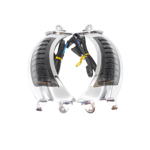 Clignotant LED latéral ambre et blanc sur une Harley-Davidson Road Glide - vue 7