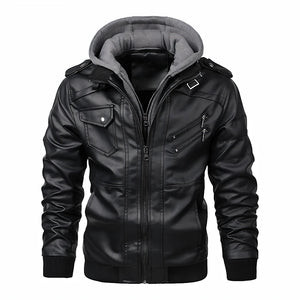 Blouson cuir homme style motard - vue - vue 6