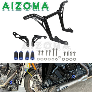 Barre de protection avant colorée sur Harley Softail - vue 19