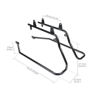 Support noir renforcé pour sacoche rigide sur une Harley-Davidson Softail Fat Boy - vue 4