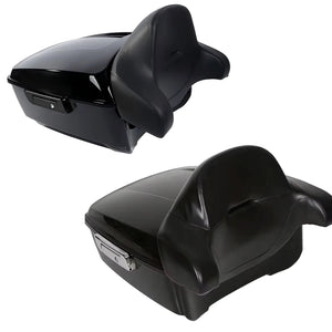 Top case ABS étanche avec dossier et porte-bagages pour Harley Low Rider ST, Sport Glide - vue 3