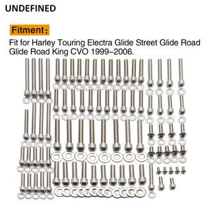 Kit visserie moteur et transmission inox pour Harley Touring Softail Dyna - vue 7