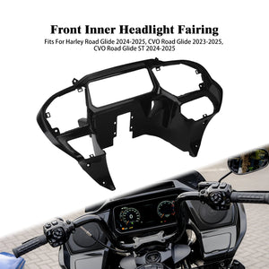 Carénage intérieur avant noir avec cache compteur pour Harley-Davidson Road Glide - vue 1