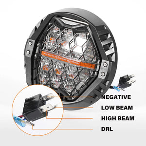 Phare LED 7 pouces pour Harley Street Glide - vue 4