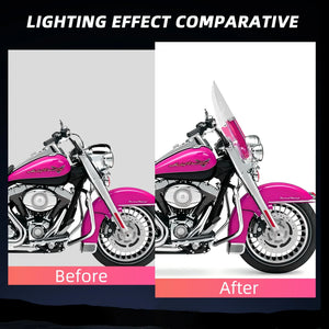 Pare-brise noir style Highway King pour Harley Road King - vue 4