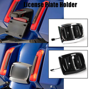 Support de plaque galbé avec LED pour moto Harley-Davidson Road Glide - vue 1