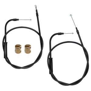 Kit Câbles d'Accélérateur et Ralenti Tressés Inox (102/107 cm) - Harley-Davidson Touring 2000-2006 et Softail 2007-2010 – photo 1/10