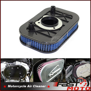 Filtre à air lavable bleu pour moto Harley-Davidson Sportster - vue 1