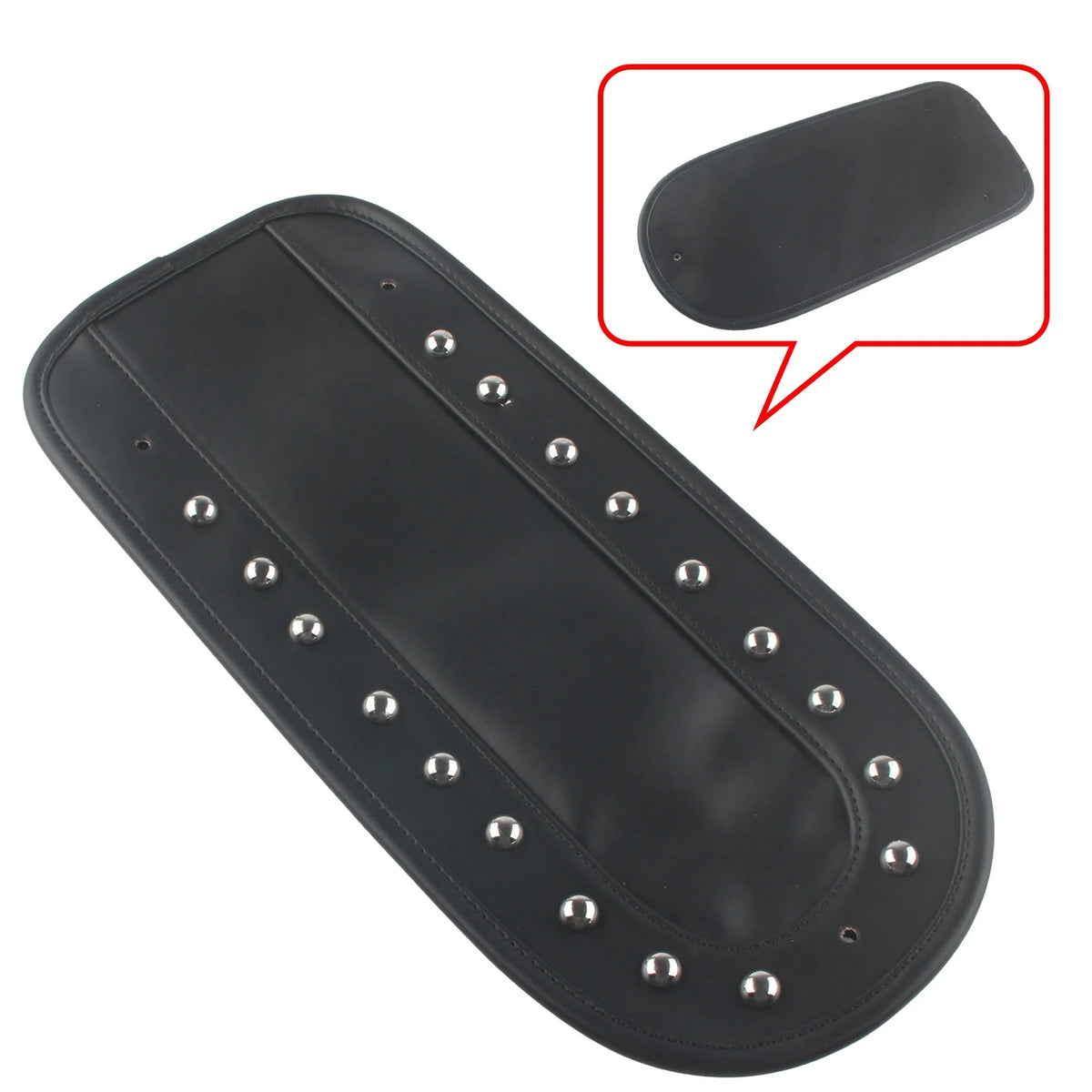 Plastron de garde-boue en similicuir noir pour Harley-Davidson Softail Heritage Classic (2000-2017)