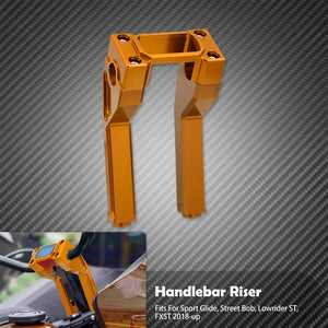 Risers de guidon 8 pouces avec passage pour compteur digital - Harley-Davidson Softail FLSB, FXBB, FXST 2018-2023 – photo 7/9