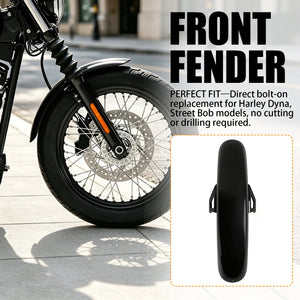 Garde-boue avant noir brillant pour Harley-Davidson Dyna Low Rider - vue 1