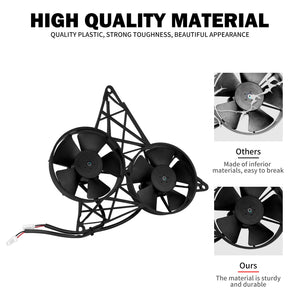 Ventilateur double de radiateur noir avec support pour Harley-Davidson V-Rod - vue 2