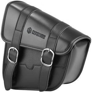 Sacoche de bras oscillant en cuir noir côté gauche pour Harley Softail - vue 7
