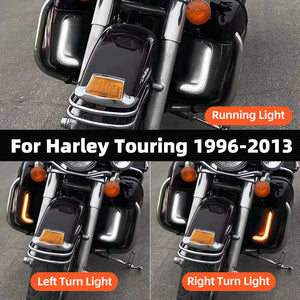 Feux LED de grilles de carénage inférieur pour Harley Touring - vue 2