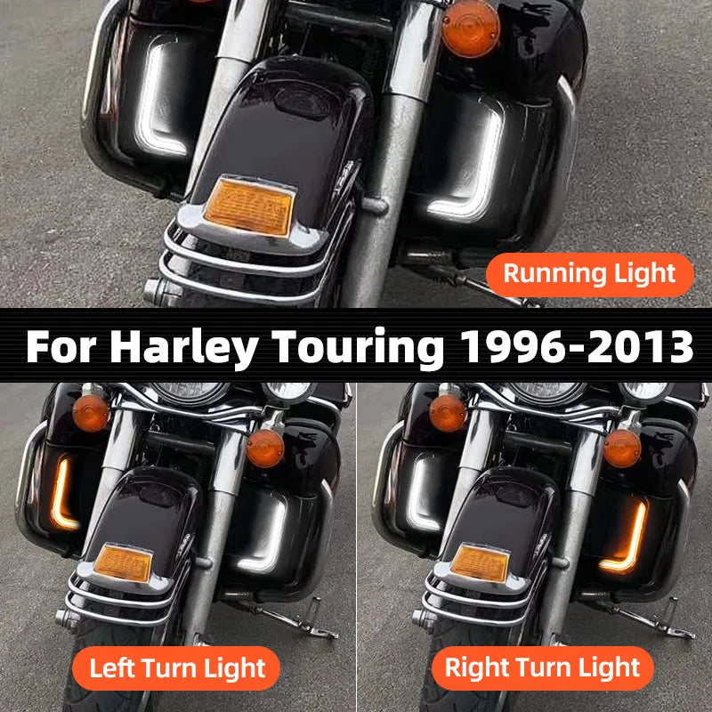 Feux LED de grilles de carénage inférieur pour Harley Touring - vue 2