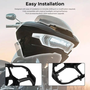 Carénage avant noir brillant pour Harley-Davidson Road Glide - vue 6