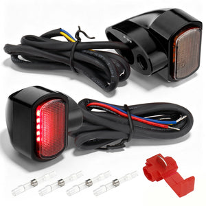 Clignotants arrière LED mini avec stop et veilleuse pour Harley Touring, Softail, Sportster et Dyna - vue 7