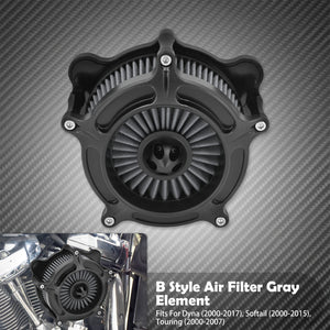 Kit de filtre à air gris CNC complet pour Harley-Davidson Sportster, Touring, Dyna, Softail – photo 7/10