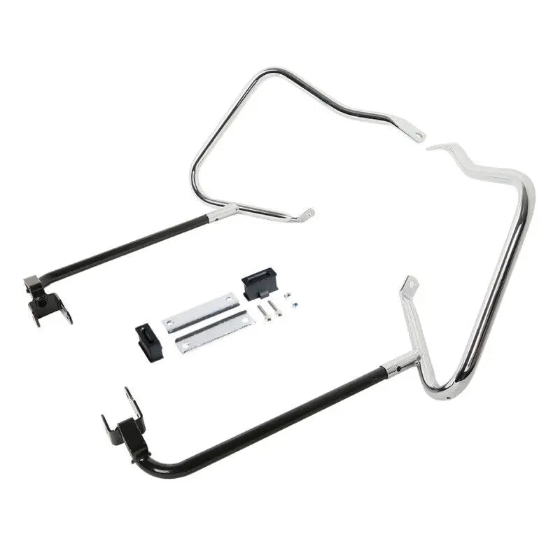 Arceau de protection noir sur sacoche cavalière Harley - vue 2