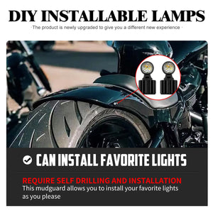 Garde-boue arrière court en acier noir pour Harley-Davidson Softail - vue 5