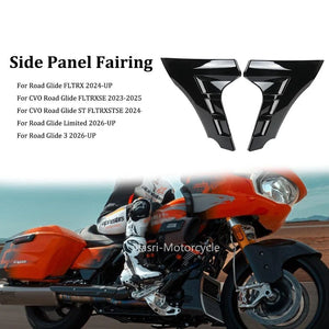 Support de spoiler latéral de carénage noir pour Harley Road Glide - vue 1