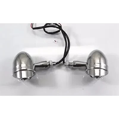 Clignotants obus chromés pour Harley - vue 2