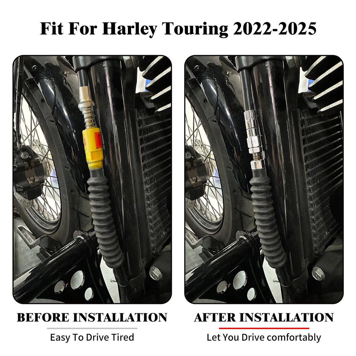 Ajusteur de câble d'embrayage chromé pour Harley-Davidson Touring 2022-2025 – photo 2/6