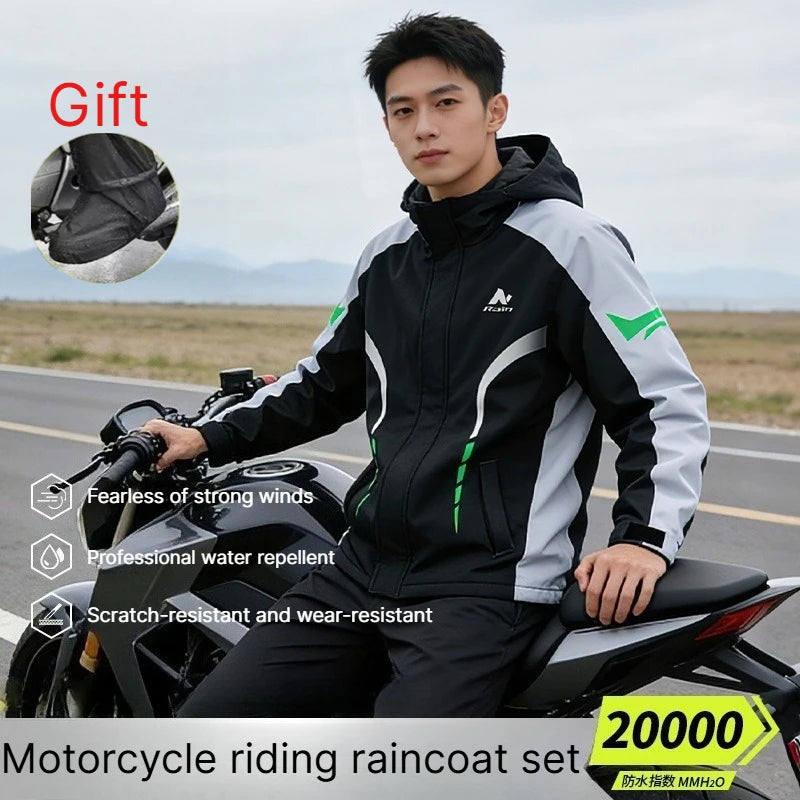 Ensemble Pluie Moto 2 Pièces – Veste et Pantalon Imperméables - vue 2