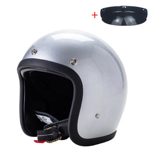 Casque jet vintage 3/4 ouvert - vue - vue 10