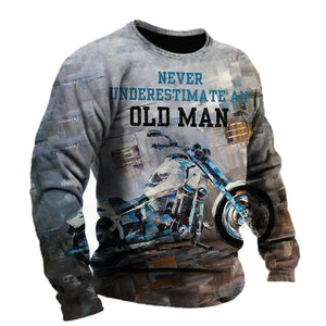 T-shirt Manches Longues Homme Style Biker Graphique 3D - vue 6