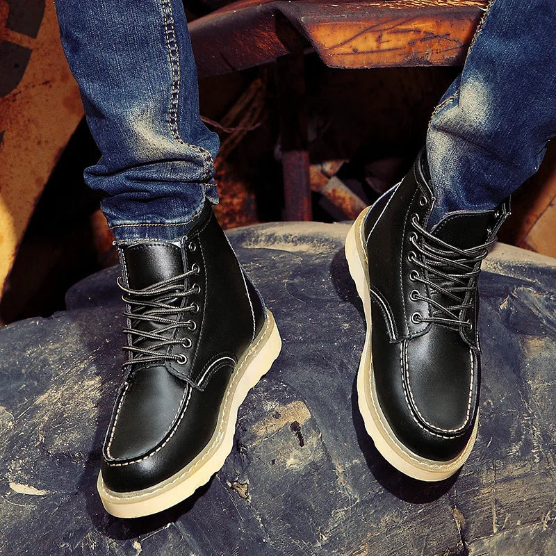 Bottines cuir motard western - vue 2